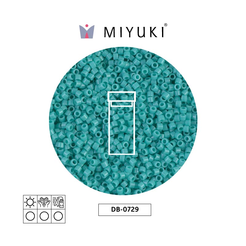 Miyuki delica 11/0 DB0729 azul turquesa opaco x 3g