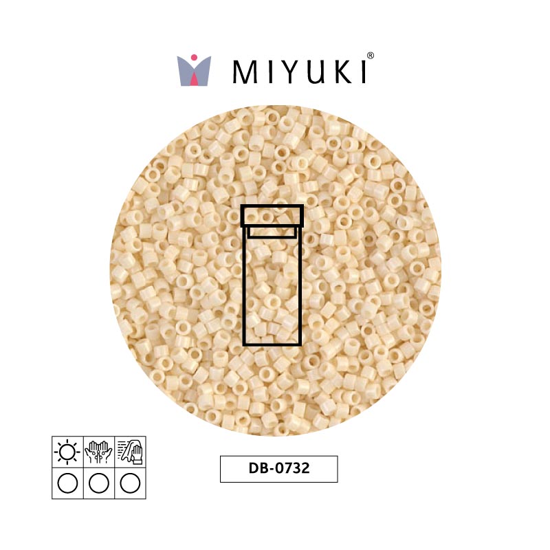 Miyuki delica 11/0 DB0732 opaco crema x 3g