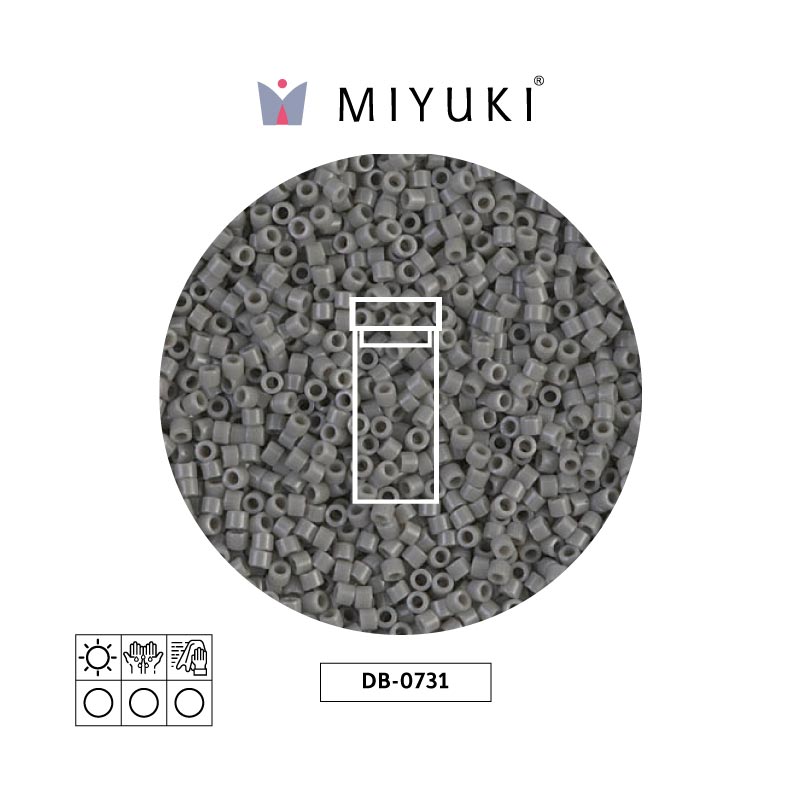 Miyuki delica 11/0 DB0731 opaco gris x 3g