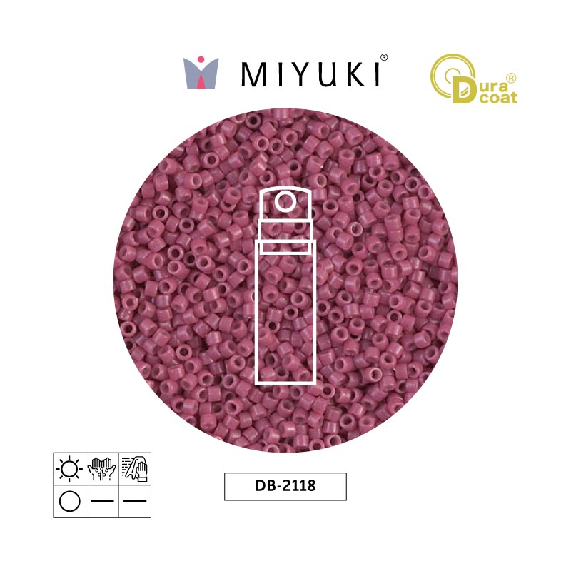 Miyuki delica 11/0 DB2118 opaco pansy Duracoat x 10g