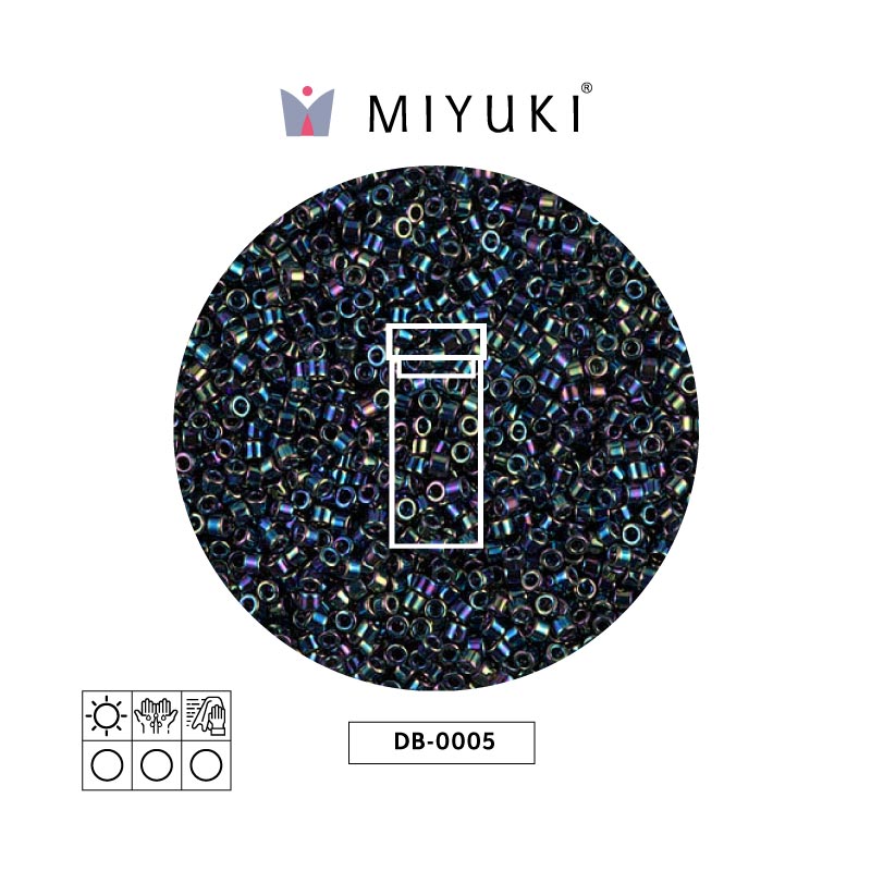 Miyuki delica 11/0 DB0005 negro AB x 3g