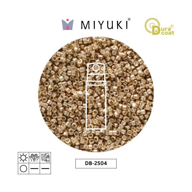 Miyuki delica 11/0 DB2504 Duracoat galvanizado rosa champagne x 10g