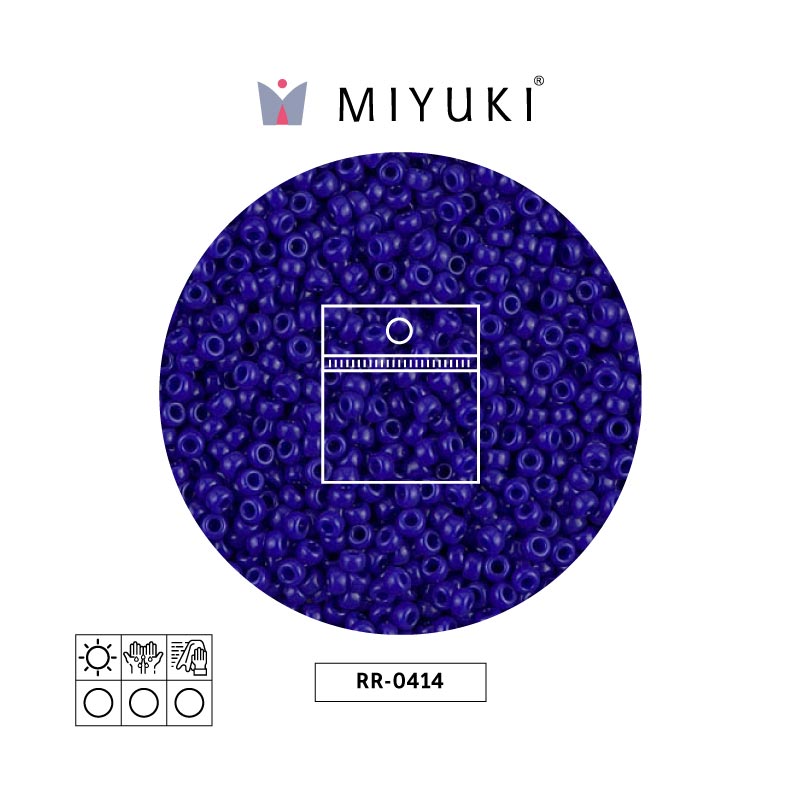 Mostacilla Miyuki rocalla 11/0 RR0414 opaco azul x 25g