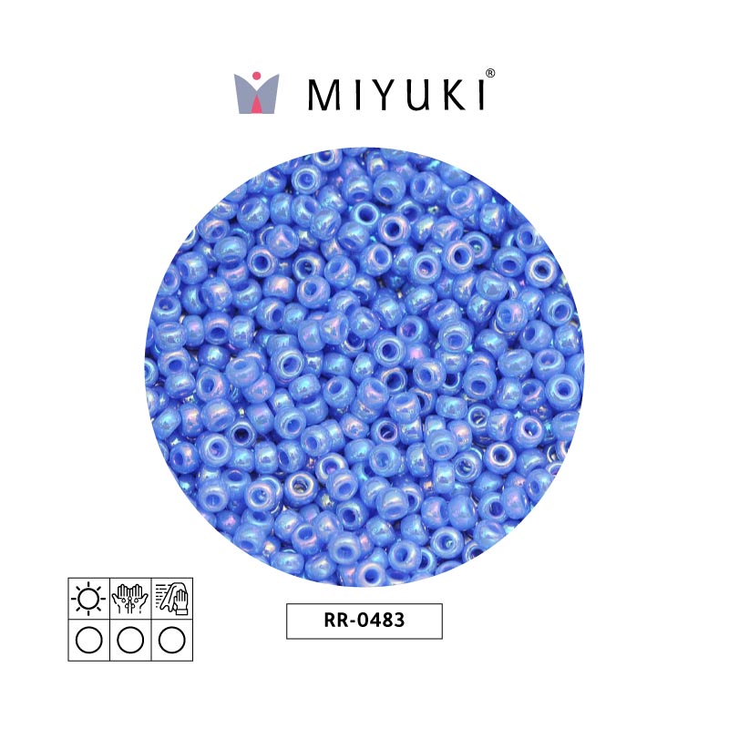 Mostacilla Miyuki rocalla 11/0 RR0483 opaco azul AB x 250g