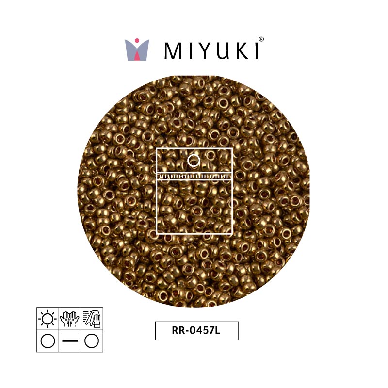 Mostacilla Miyuki rocalla 11/0 RR0457L metalizado muscat x 25g