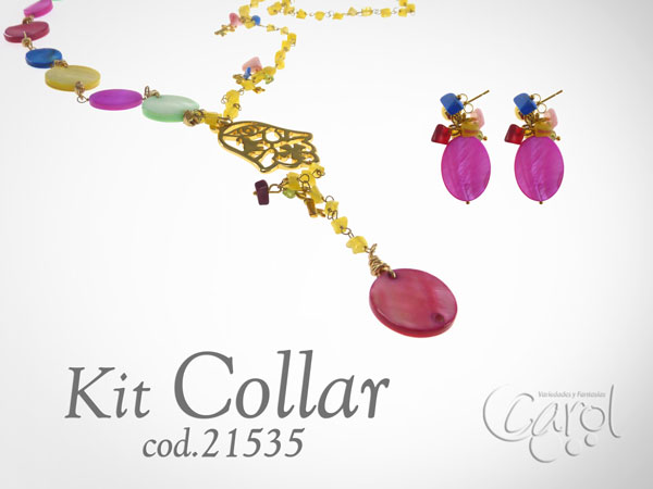 Collar Madre perla tricolor x und