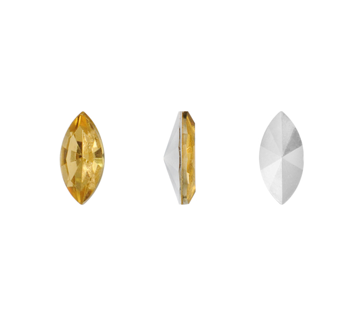 Acrilico K1015 marquesa con cono 4x8mm ligth colorado topaz 30 x und