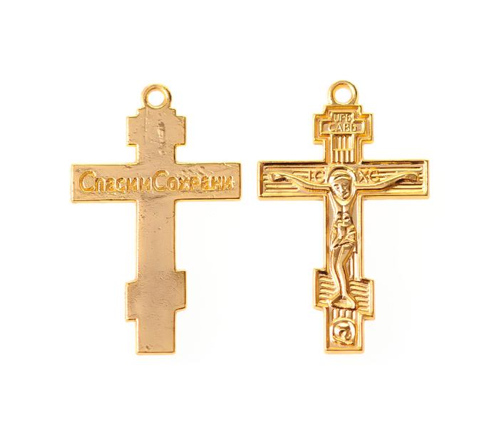 Cruz cristo ortodoxa 216 32x20mm/golfi x und