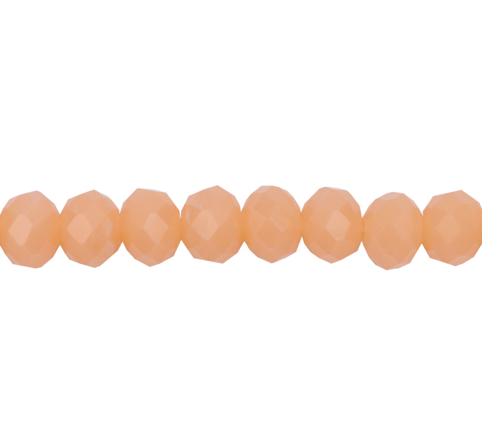 Murano rondela facetada 4mm crema mate 71 x 145unds