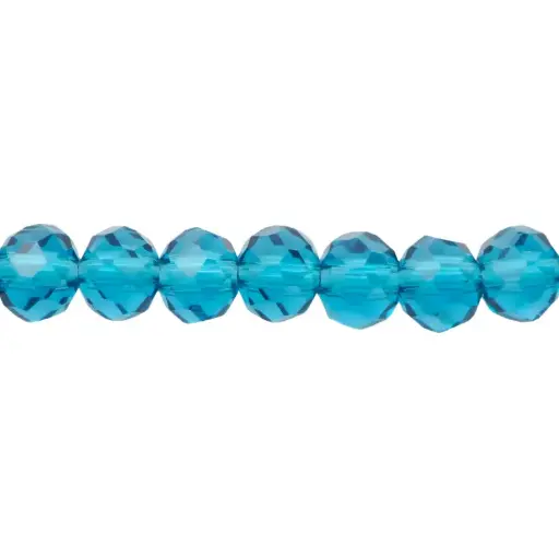 [23681] Murano rondela facetada 4mm blue zircon 22 x 125 und