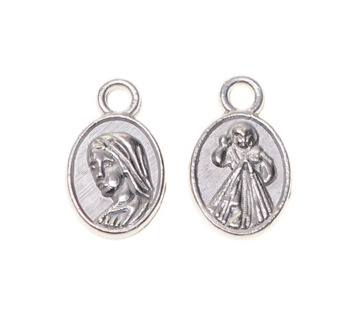 [24435] Medalla virgen 130 13x8mm/NQ x 10unds