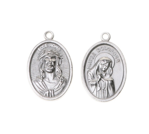 [24495] Medalla jesucristo 384-1 24x16mm/NQ x 10unds