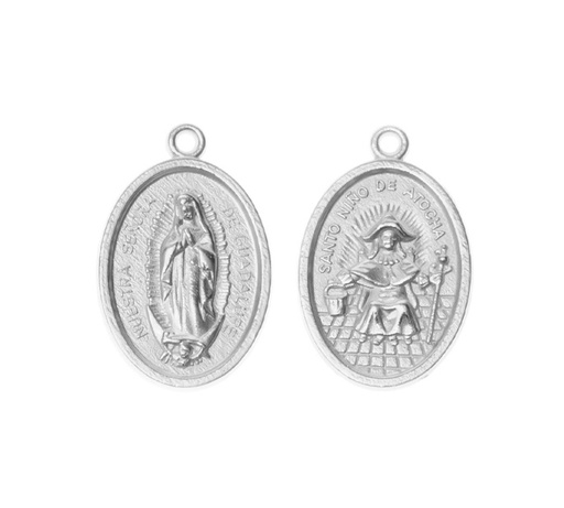 [24496] Medalla virgen de guadalupe 403-2 25x16mm/NQ x 10unds