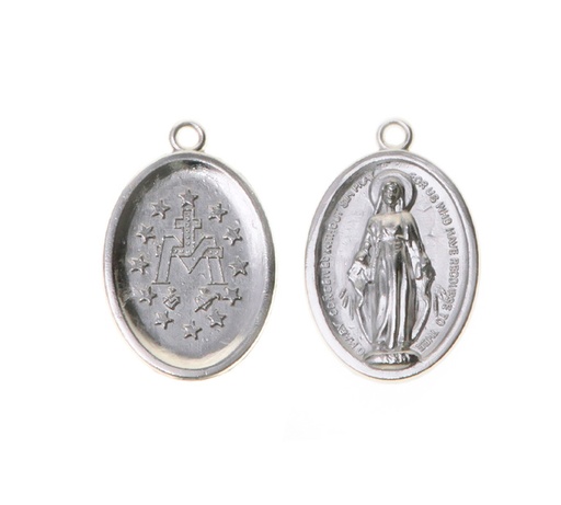[24501] Medalla virgen milagrosa 392-2  25x16mm/NQ x 10unds