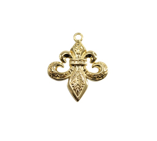 [25017] Herraje dije ancla grabada Z3885 13x10mm/dorado x