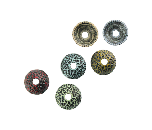 Casquilla plástica Mix 15x6mm envejecida N138 x un