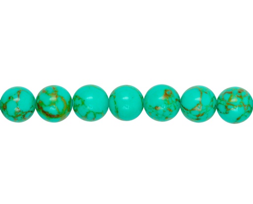 [25229] Sarta redonda 6mm turquesa veteada x 63unds