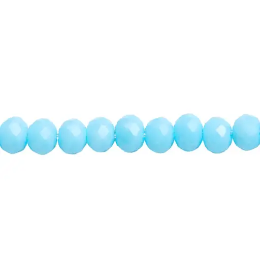 [27500] Murano rondela facetada 3mm azul turquesa 53 x aprox 120unds