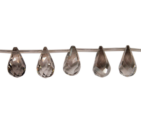 [27609] Lagrima facetada 10x18mm color silver shadow x 20u