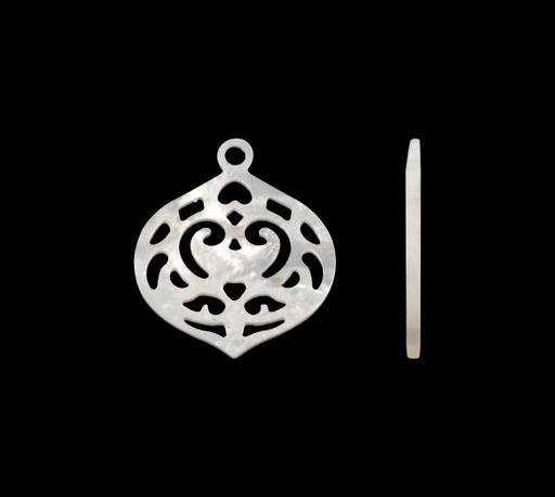 [28142] Dije hoja Madre perla 22x25mm x und