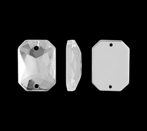 [28396] Piedra hilo B13 octagon plano 13x18mm crystal 2 x und