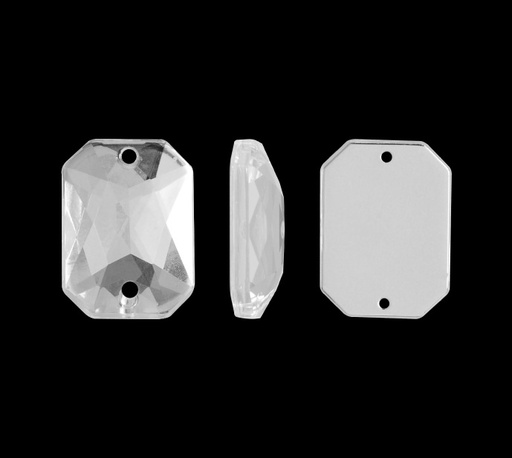 [28406] Piedra hilo B13 octagon plano 15x21mm crystal 2 x und