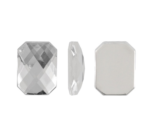 [28623] Acrilico K1037 octagon plano 10x12mm crystal 2 x und