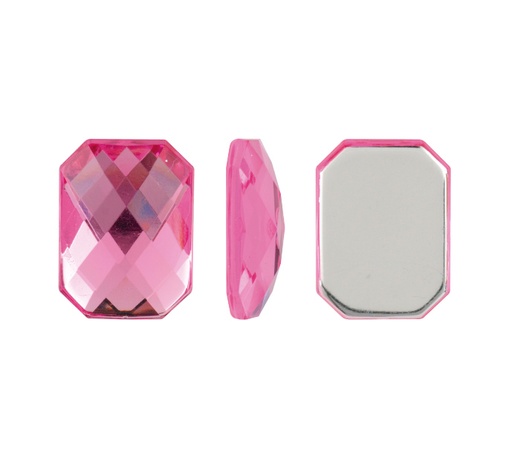 [28641] Acrilico K1037 octagon plano 10x14mm rose 8 x und