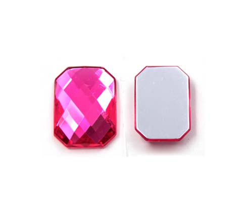 [28645] Acrilico K1037 octagon plano 10x14mm indian pink 24 x und