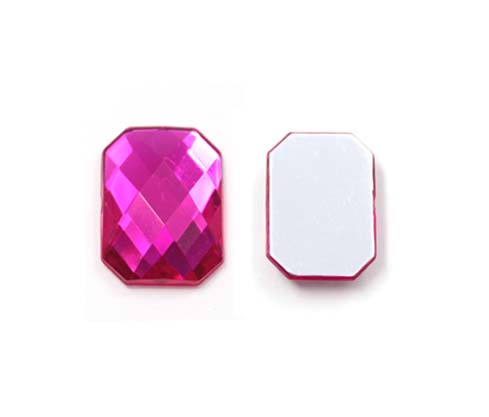 [28648] Acrilico K1037 octagon plano 10x14mm fucsia 31 x und
