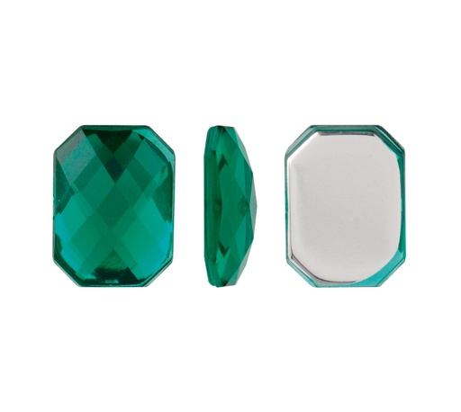 [28656] Acrilico K1037 octagon plano 13x18mm emerald 6 x und
