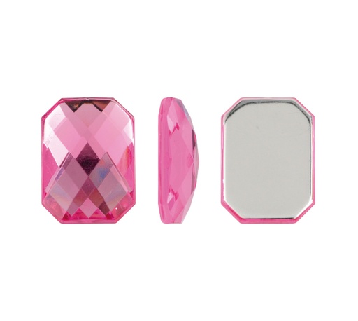 [28666] Acrilico K1037 octagon plano 13x18mm rose 8 x und