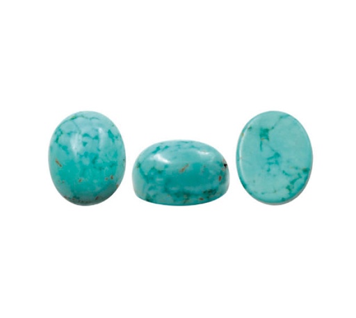 [30083] Cabuchón oval 8 x 10 mm turquesa x und