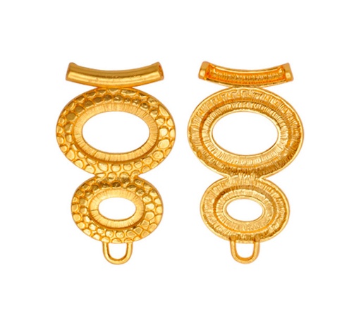 [30720] Pendiente oval 54x35mm A-16154/oro mate x und