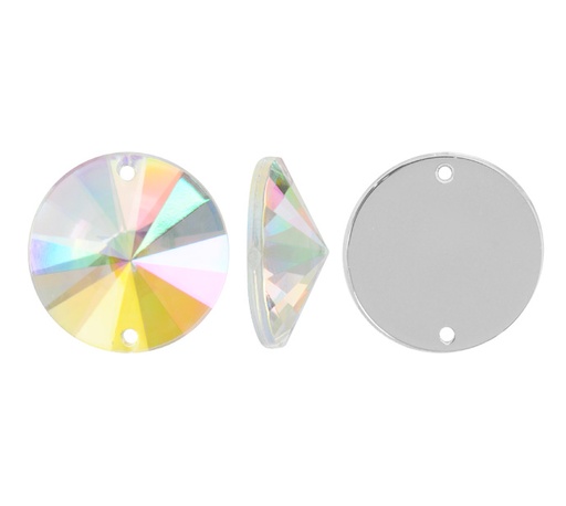 [30885] Piedra hilo B38 rivoli plano 16mm aurore boreale 14 x und