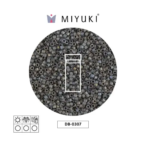 [31256] Miyuki delica 11/0 DB0307 silver-grey mate x 3g