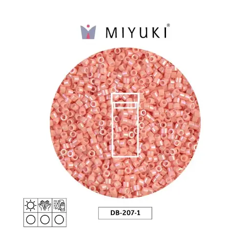 [31318] Miyuki delica 11/0 DB0207-1 opaco tea rosa lusterr x 3g