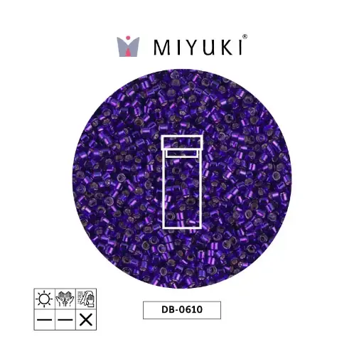 [31341] Miyuki delica 11/0 DB0610 silve forrado oscuro morado x 3g