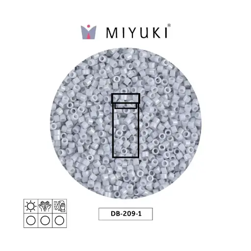 [31371] Miyuki delica 11/0 DB0209-1 opaco claro gris lusterr x 3g