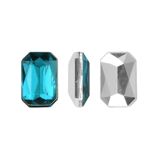 [10168] Acrilico K1012 octagon con cono 4x6mm blue zircon 39 x und