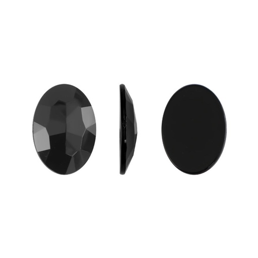 [29740] Acrilico K1023 oval plano 18x25mm jet 1 x und