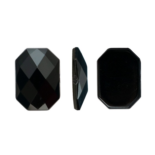 [23448] Acrilico K1037 octagon plano 10x14mm jet 1 x und