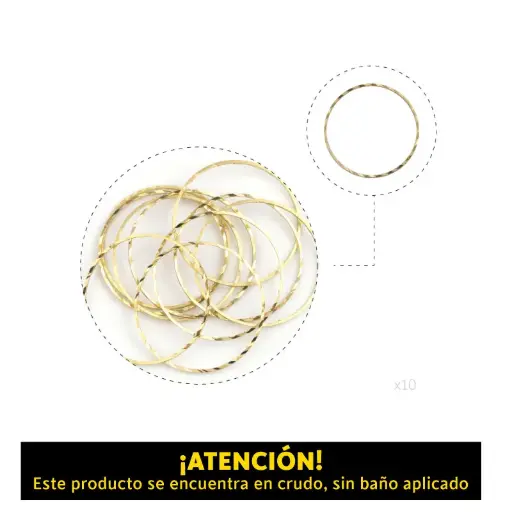 [11772] Marco rd texturizado 0.6mm/28mm/R x 10unds