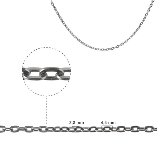[22917] Cadena aluminio K2104 4.4X2.8X0.8mm K-26 # 2 x 50m