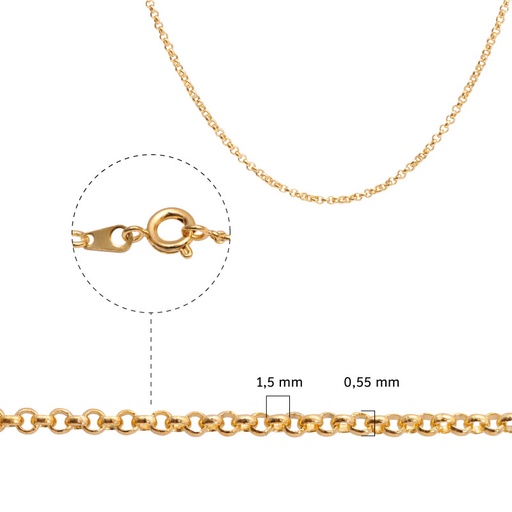 [31117] Cadena golfi BL-1.5 1.57x0.55mm 42cm x und