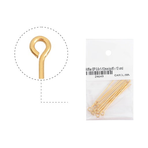 [24649] Alfiler eye pin 0.8x1-1/2mm/Golfi x 12und