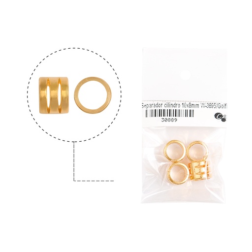 [30889] Separador cilindro 10x8mm W-3895/Golfi x 4unds