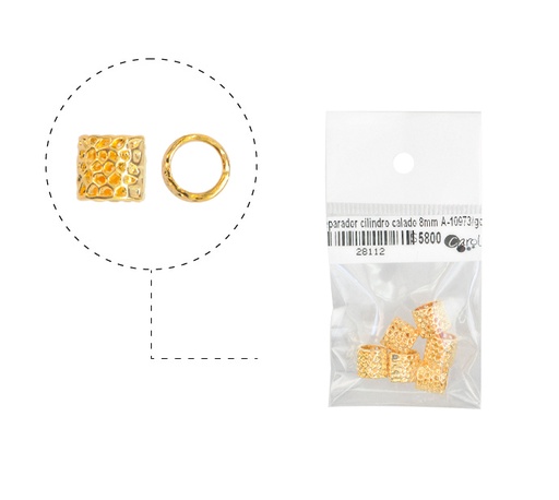 [28112] Separador cilindro calado 8mm A-10973/golfi x 6 und