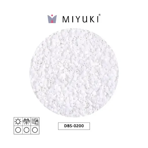 [12326] Miyuki delica 15/0 DBS0200 opaco tiza blanco x 50g