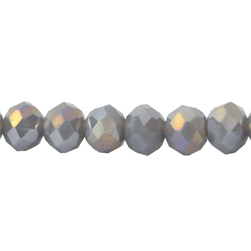 [12274] Murano rondela facetada 6mm light gray 55 x 82 unds